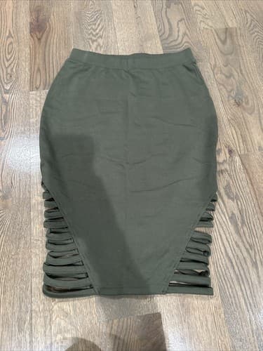 Charlotte Russe Olive Green Skirt Size Medium - Image 1