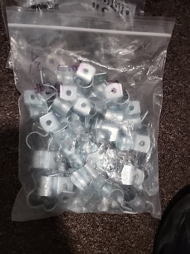 Minerallac 130 Jiffy Clip 1/2” One Hole EMT Conduit Strap Pre Galvanized 57 Lot - Image 1
