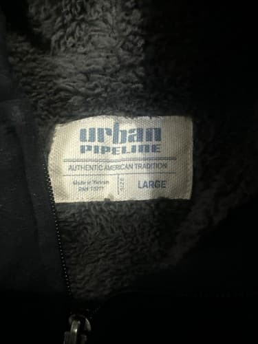 Mens Youth Urban Pipeline The Ultimate Hoodie Black Zipper Front Size Large - Thumbnail 2