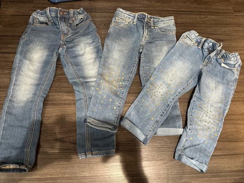 Cat & Jack Pant stretch Denim jeans Toddler girl size 4 Lot Of 3 - Image 1