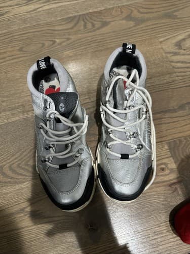LOVE MOSCHINO Sneakers EU 36 UK 3 US 6 Metallic Studded Logo Thick Sole - Image 1