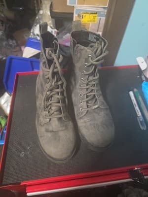 Time And Tru Combat Boots Camo Green Womens Sz 6Laces Zip Memory Foam - Image 1