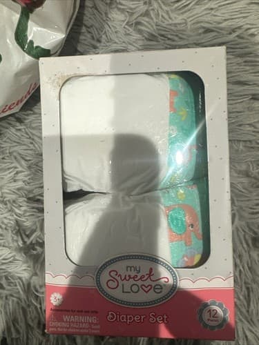 My Sweet Love Toy Diaper Set 12 Piece Baby Doll Accessory NIB Birthday Christmas - Image 1