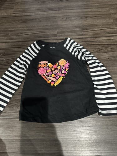 CAT & JACK Fall Candy Halloween T-Shirt Size 4T Long Sleeve - Image 1