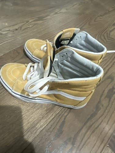 Vans Skateboard Shoes Vans Hi Top Mustard Yellow Suede Mens size 4 Womens 5.5 - Thumbnail 2