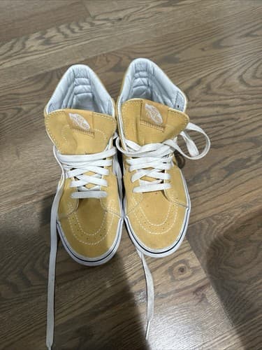 Vans Skateboard Shoes Vans Hi Top Mustard Yellow Suede Mens size 4 Womens 5.5 - Image 1