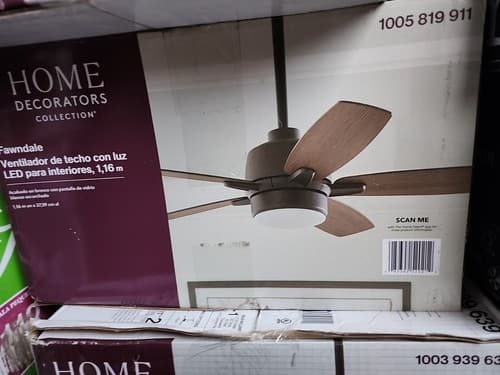 Home Decorators Collection Fawndale 46 in. Indoor LED Bronze Ceiling Fan New - Image 1
