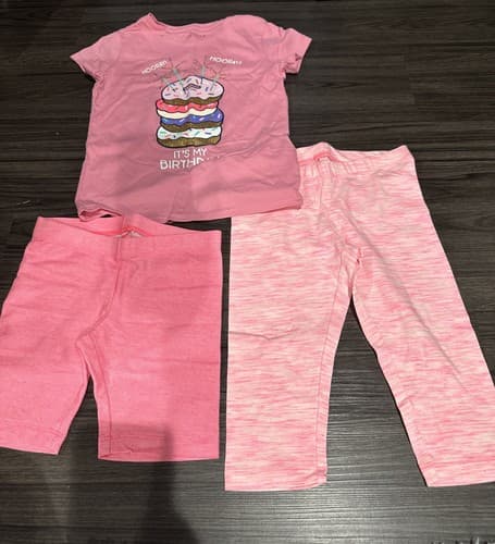 Cat & Jack Girls Clothes Pink Toddler size XS (4/5) Lot Of 3 - Image 1