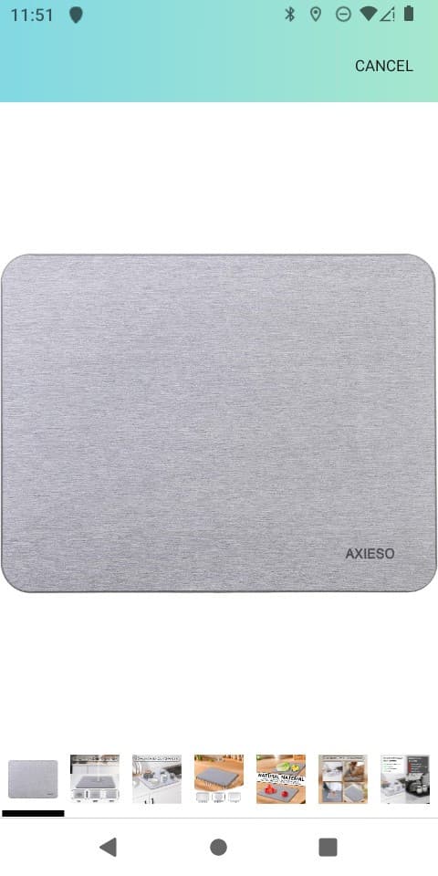 Stone Dish Drying Mat for Kitchen Counter, Quick Drying 18*14 - Image 1