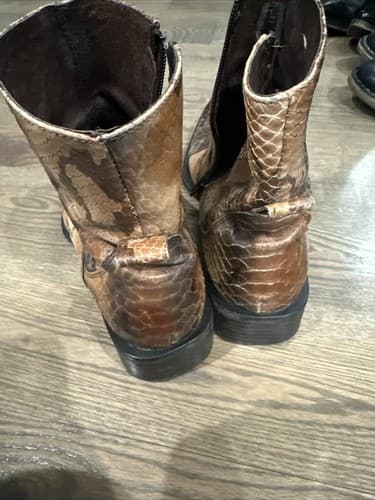 lavorazione artigiana boots mens Brown leather size 42 Western Style - Thumbnail 2