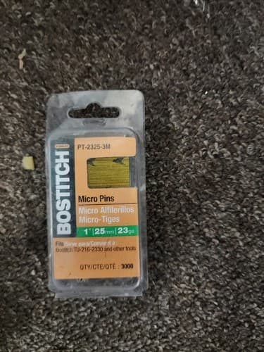 Bostitch 1 in. 23 Ga. Straight Strip Coated Micro Pins 3,000 pk - Image 1