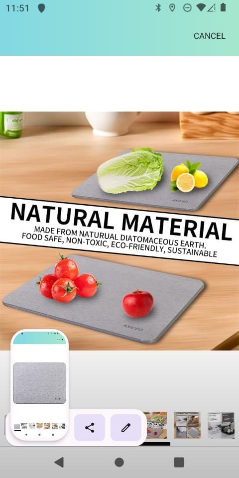 Stone Dish Drying Mat for Kitchen Counter, Quick Drying 18*14 - Thumbnail 3