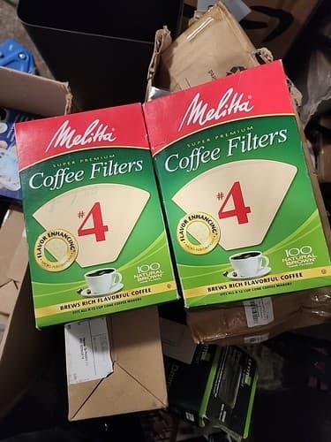 Melitta #4 Cone Coffee Filters, Natural Brown, 100 Count 2 Pack - Image 1