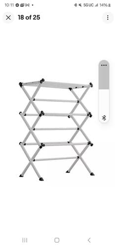 FKUO Household Indoor Folding Clothes Drying Rack, Dry Gray - Image 1