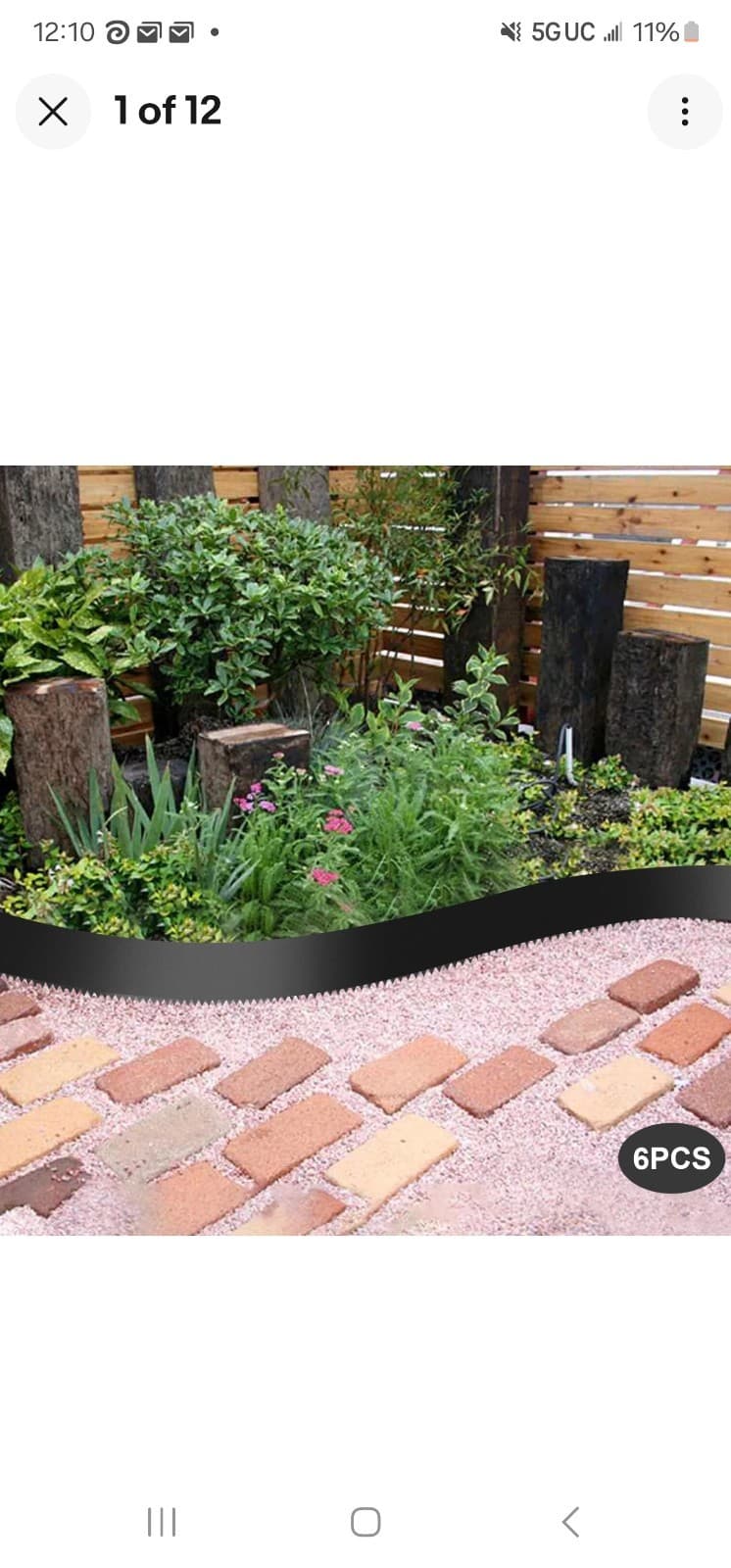 4Pcs Landscape Edging 40 x 6Inch Garden Decorative Border No-dig Lawn Edging - Thumbnail 2