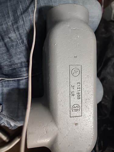 3" LR Aluminum Conduit Body E 121488, Unbranded - Image 1