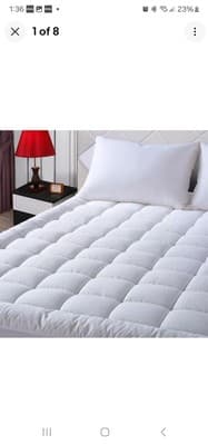 EASELAND Queen Size Mattress Pad Pillow Top Mattress Cover Quilted Fitted Mattre - Image 1