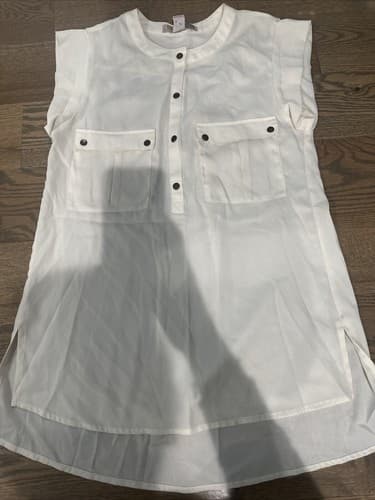 Love 21 Top Womens Size XS Sleeveless Blouse Shirt Ivory Sheer - Image 1