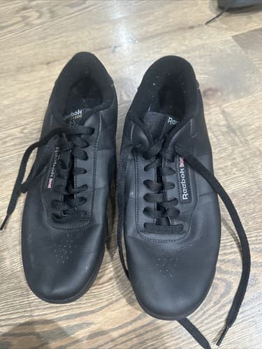Reebok Classic Leather Black Black Mens Shoes Sneakers Sizes 9.5 - Image 1