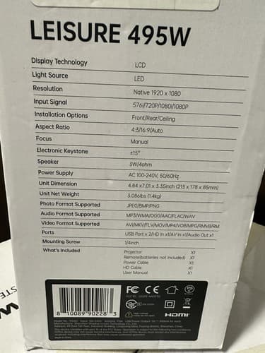 VANKYO Leisure 495W Native 1080P Mini Projector, Full HD 5G Wi-Fi Video - New!!! - Thumbnail 3