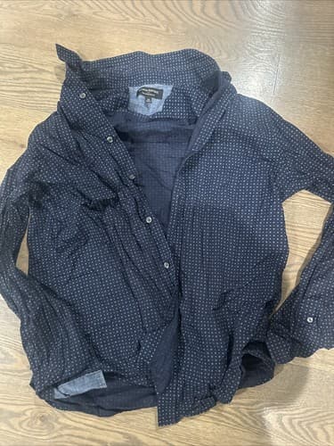 Banana Republic Shirt Mens Medium Dark Blue Soft Wash Slim Fit - Image 1