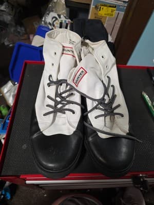 Hunter for Target Unisex Dipped Canvas High Top Sneakers Black/White Men's 13 - Image 1