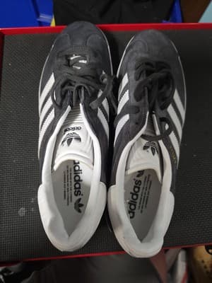 Adidas Originals Gazelle Grey Gray White Gold BB5480 Men's 9 - Thumbnail 4