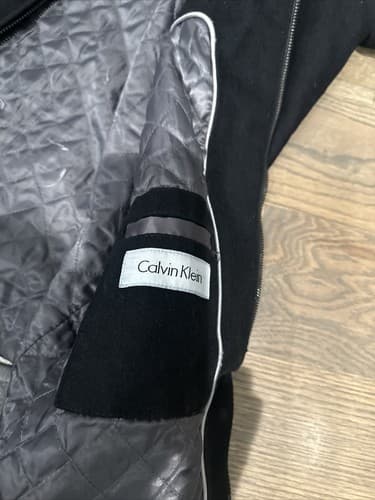 Calvin Klein Mens Black Formal Professional Overcoat Coat Size Small - Thumbnail 2