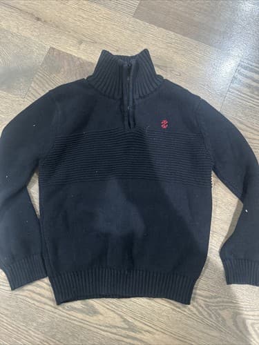 IZOD Sweater Boys 4-5 Black Sweatshirt Pullover Youth Kids - Image 1
