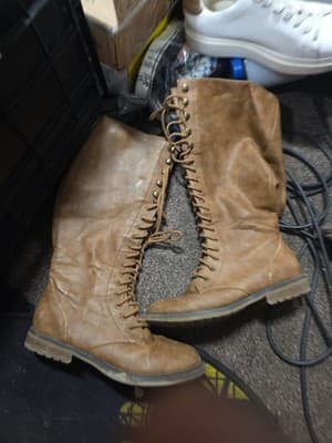 Mossimo Supply Company Women's Lace-Up Combat Motorcycle Boots, Size 6.5 - Image 1