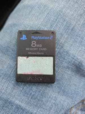 Sony OEM Genuine Playstation PS1, PS2 Black Memory Card SCPH-10020 - Image 1