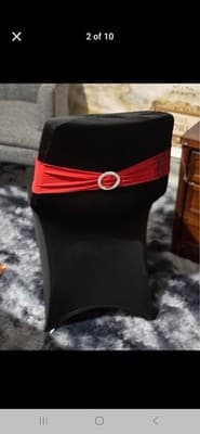 120PCS Black Stretch Spandex Chair Covers for Wedding Party Dining - Thumbnail 2