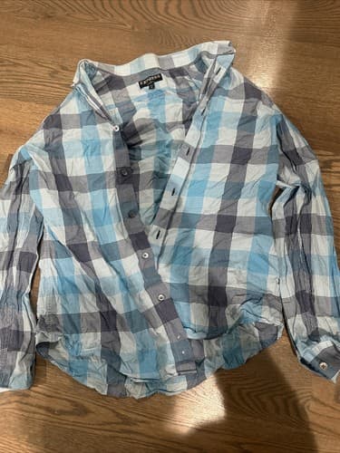 Express Shirt Mens Size Medium Blue Modern Fit Button Up Long Sleeve 15/15.5 - Image 1