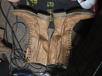 Mossimo Supply Company Women's Lace-Up Combat Motorcycle Boots, Size 6.5 - Thumbnail 3