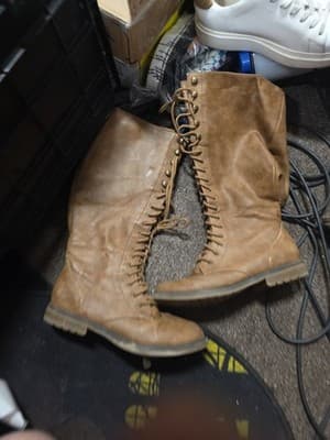Mossimo Supply Company Women's Lace-Up Combat Motorcycle Boots, Size 6.5 - Thumbnail 2