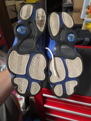 Size 4.5 Jordan 13 Retro Hyper Royal Blue Suede White Leather (884129-117) - Thumbnail 5