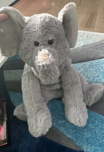 Elephant Cuddle Toy Plush Gray 20in - Image 1