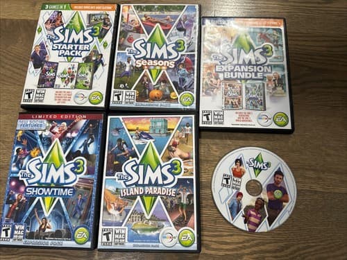 The Sims 3 Pack for PC Lot of 6 - Starter Pack, Seasons Expansion Bundle - Image 1