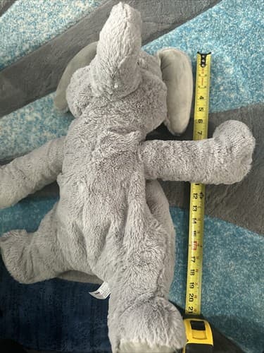 Elephant Cuddle Toy Plush Gray 20in - Thumbnail 2