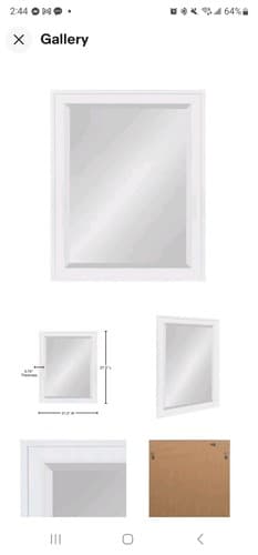 Bosc 17.5 In. W X 23.5 In. H Framed Rectangular Beveled Edge Bathroom Vanity In - Image 1