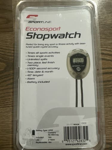 BRAND NEW SPORTLINE ECONOSPORT STOPWATCH MODEL 240 1/100TH OF A SECOND ACCURACY - Thumbnail 2