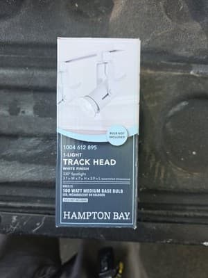 Hampton Bay 1-Light Linear Track Lighting Medium Based Universal Bulb Step Head - Image 1