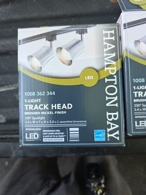 Hampton Bay Flared Integrated LED Linear Track Step Head Brushed Nickel - Image 1