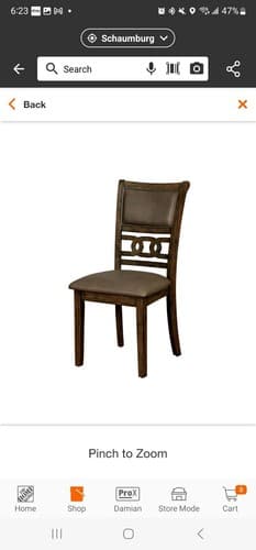 Furniture of AmericaIlana Satin Walnut Leatherette Ring Side Chair 2 Pack - Image 1