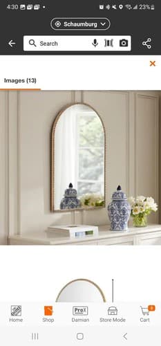 Home Decorators Collections Medium Arched Gold Classic Accent Mirror (35" x 24") - Image 1