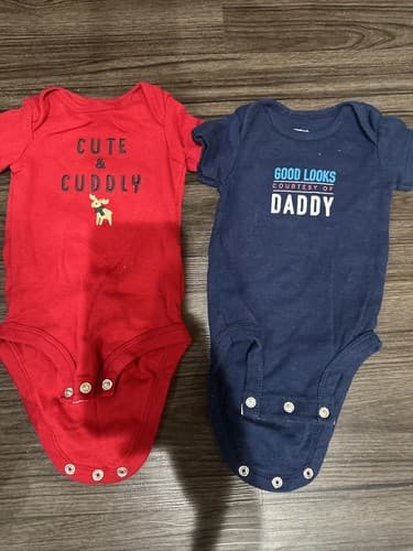 Baby Boy short sleeve one piece Clothes 2 Pack Size 0-3months - Image 1