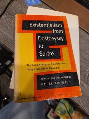 Walter Kaufmann. Existentialism from Dostoevsky to Sartre. Paperback Book 1968 - Image 1