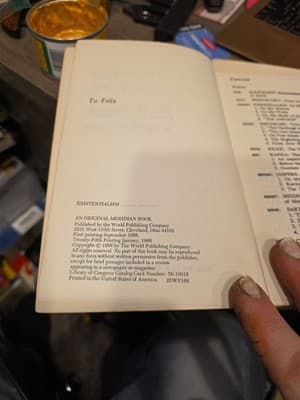 Walter Kaufmann. Existentialism from Dostoevsky to Sartre. Paperback Book 1968 - Thumbnail 2