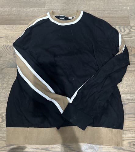 Hugo Boss Sweatshirt Mens Large Black Pullover Sweater - Image 1