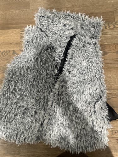 Johnston & Murphy Womens Vest Size XS Gray Faux Fur Zip Outdoor - Thumbnail 2